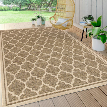 Trebol Moroccan Trellis Textured Weave Indoor/outdoor Area Rug